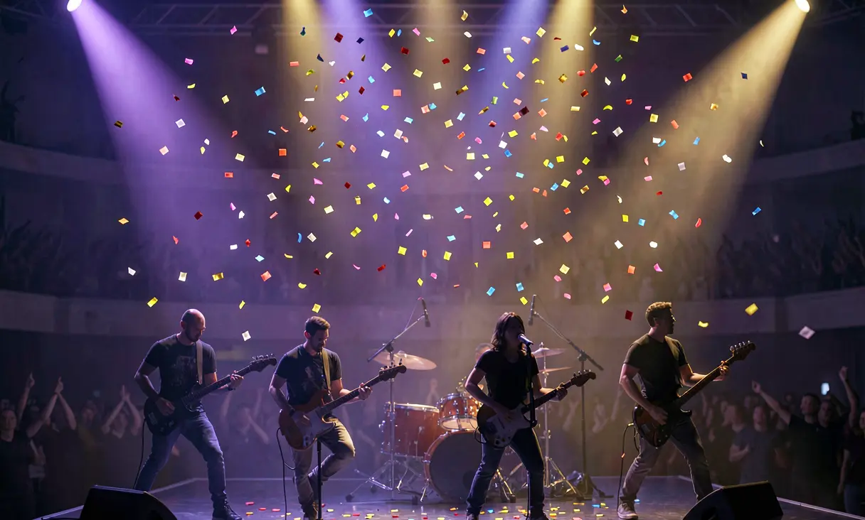 Rock Band 2 Stage Confetti Effect
