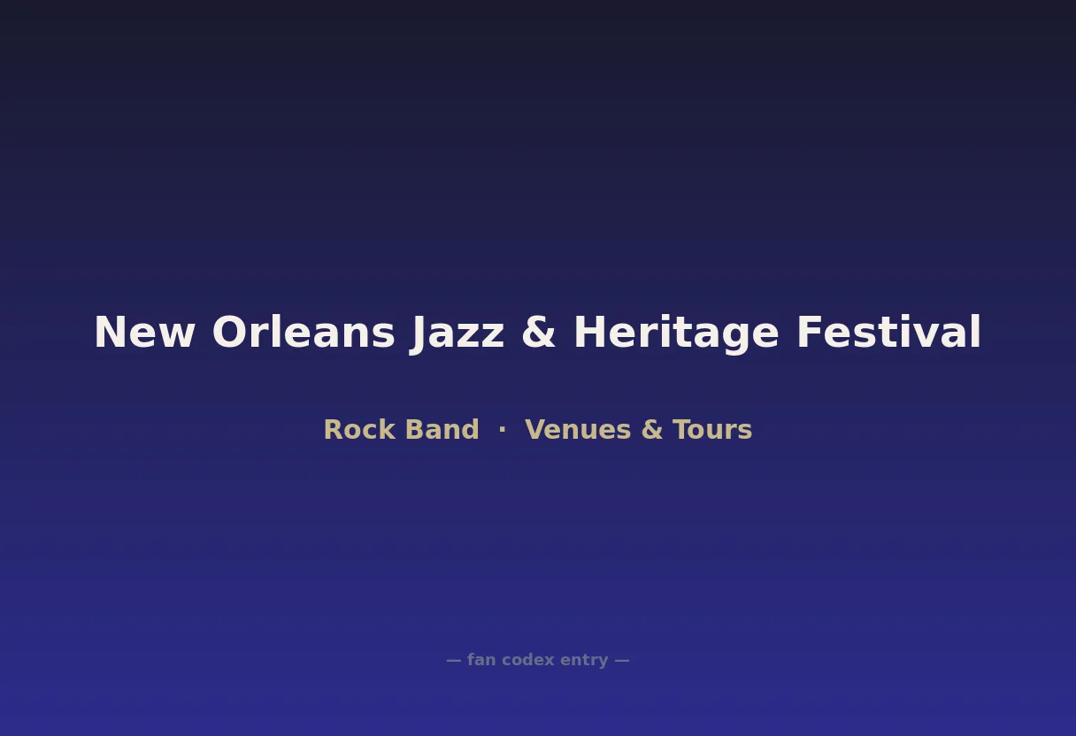 New Orleans Jazz & Heritage Festival